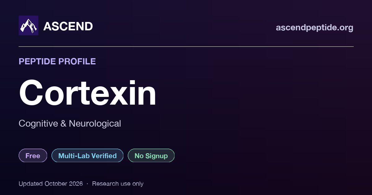 Cortexin: Mechanism, Dosing & Research Data | ASCEND