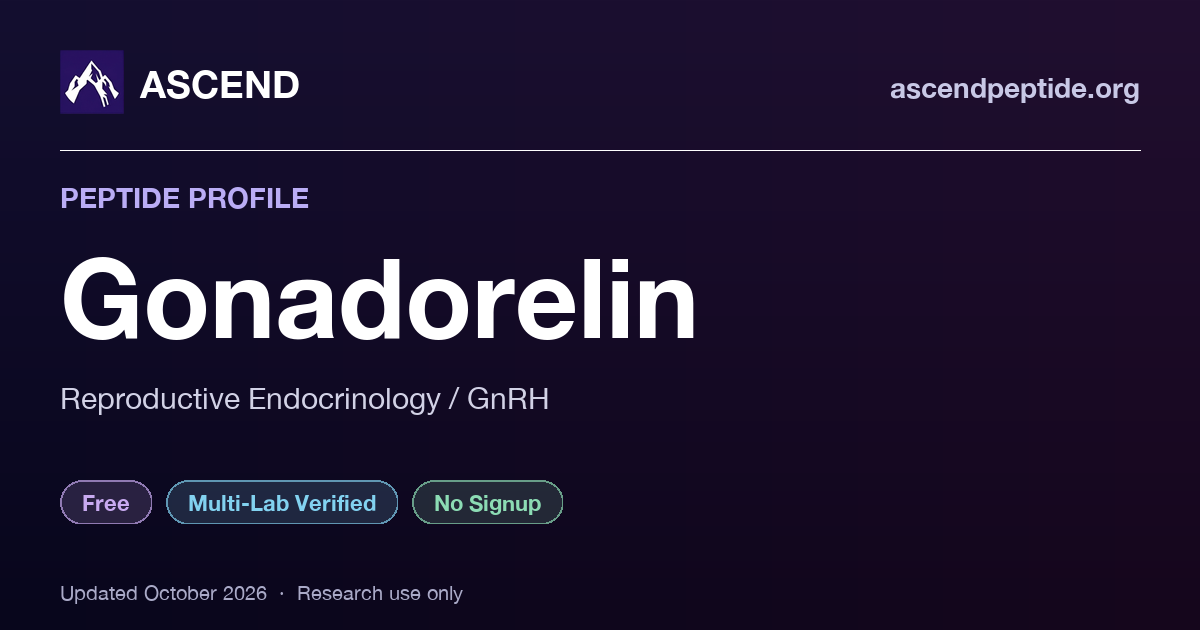 Factrel Gonadorelin: Mechanism, Dosing & Research Data | ASCEND
