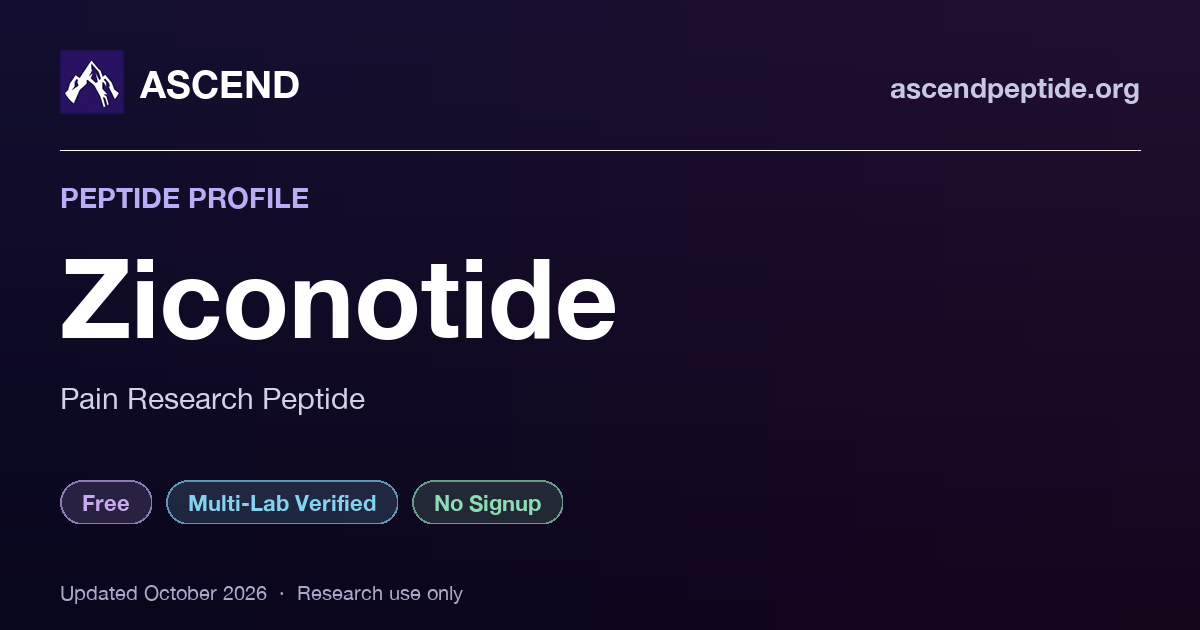 Ziconotide: Mechanism, Dosing & Research Data | ASCEND